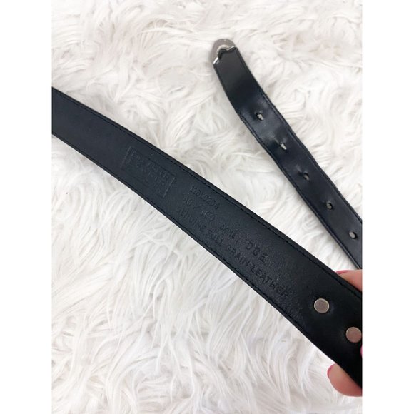 Bill Adler Studio Black Leather Golf Belt Golf Course Embossed Scene 40/100 - Picture 3 of 4